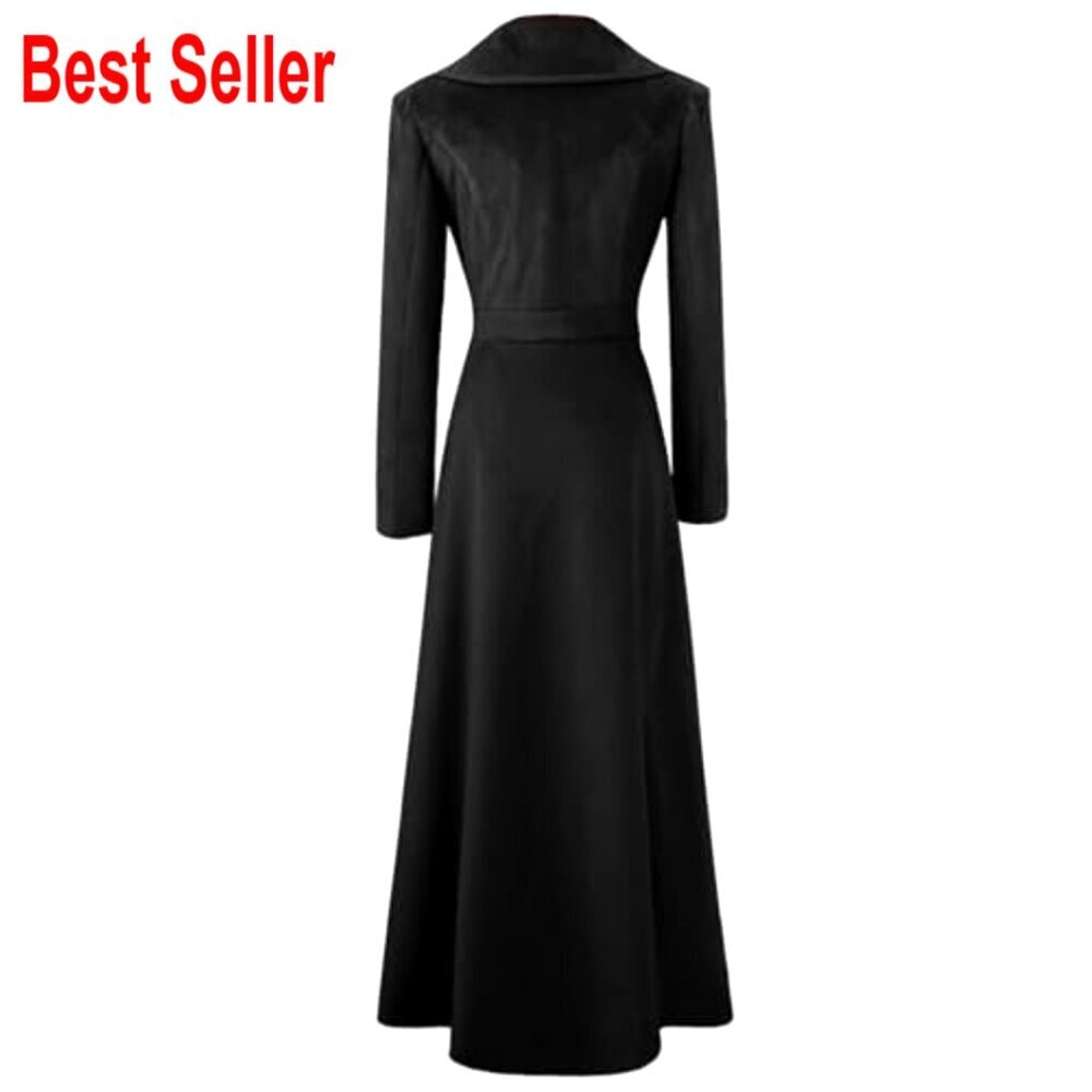Victorian Trench Coat Double Breasted Long Winter Jacket Vintage Elegant - Picture 2 of 7